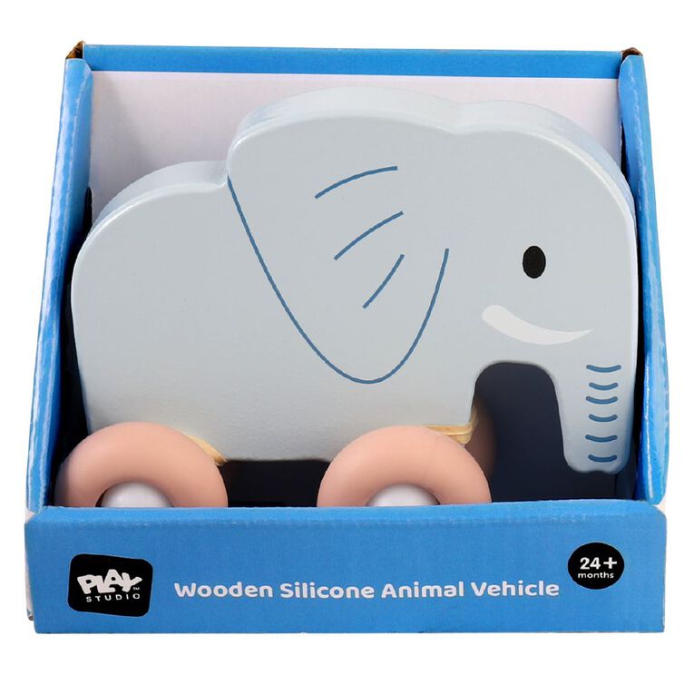 Play Studio Wooden Silicone Animal Vehicles Assorted, , hi-res