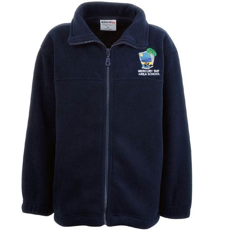 Schooltex Mercury Bay Area School Polar Fleece Jacket with Embroidery, Navy, hi-res