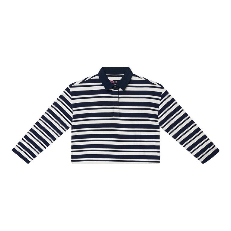 Young Original Long Sleeve Rugby Polo, Blue Dark, hi-res