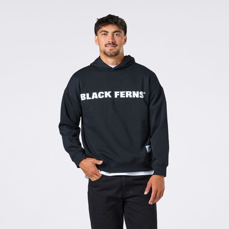 Black Ferns Adults' Oversized Hoodie, Black, hi-res