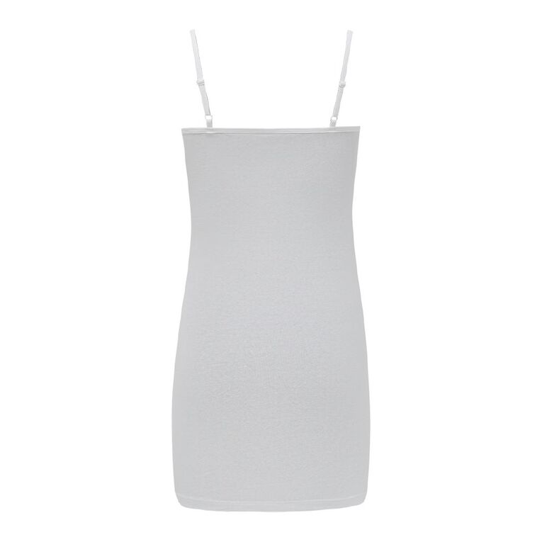 H&H Women's Essential Stretch Longline Cami, White, hi-res