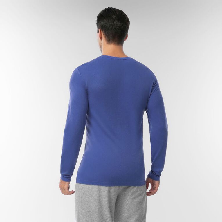Active Intent Men's Long Sleeve Seamless Tee, Blue Mid, hi-res