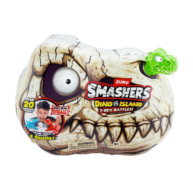 Zuru Smashers Dino Island Series 1 Mini T-Rex Battle Playset Assorted, , hi-res