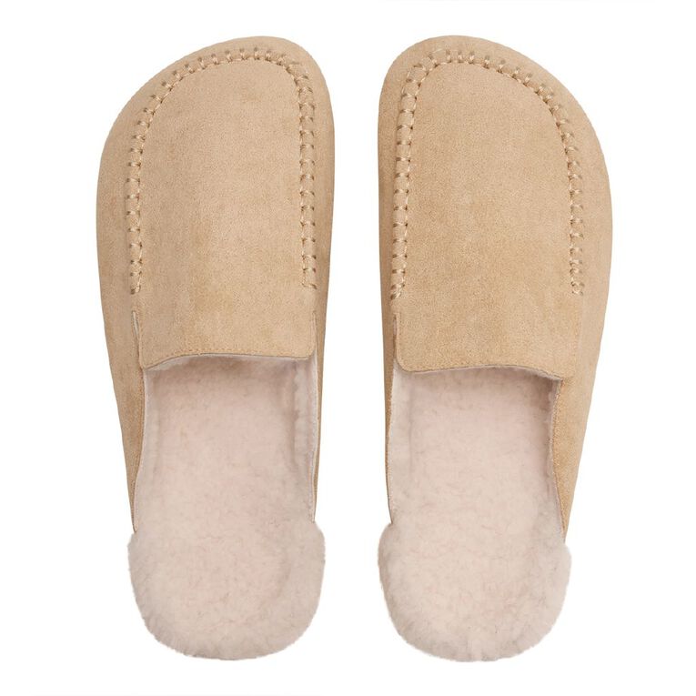 H&H Women's Cathy Scuff Slippers, Natural, hi-res