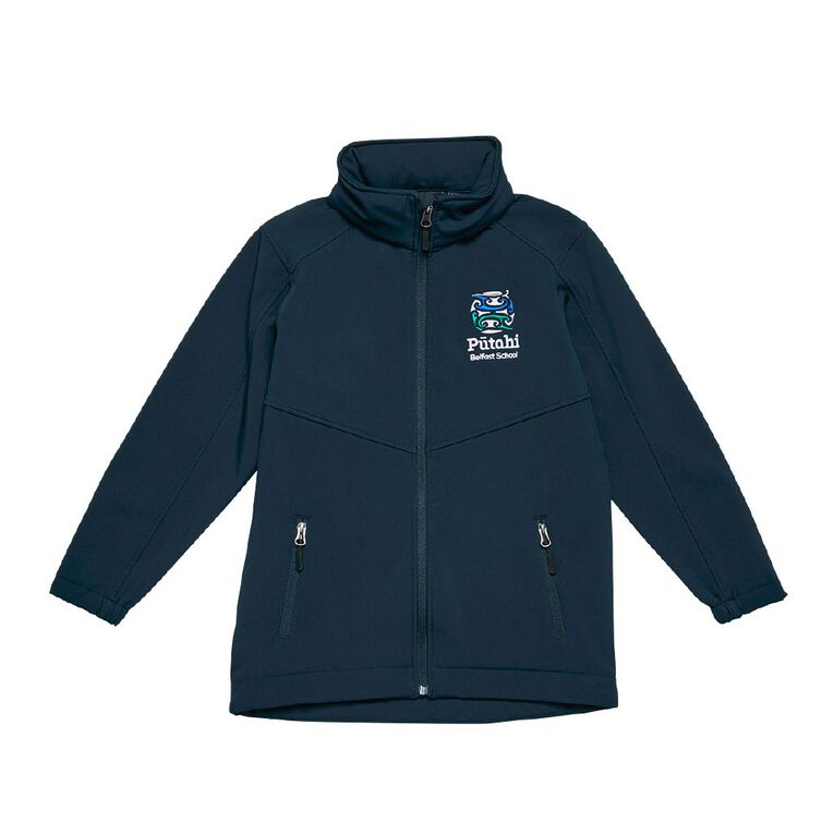 Schooltex Belfast School Softshell Jacket with Embroidery, Navy, hi-res
