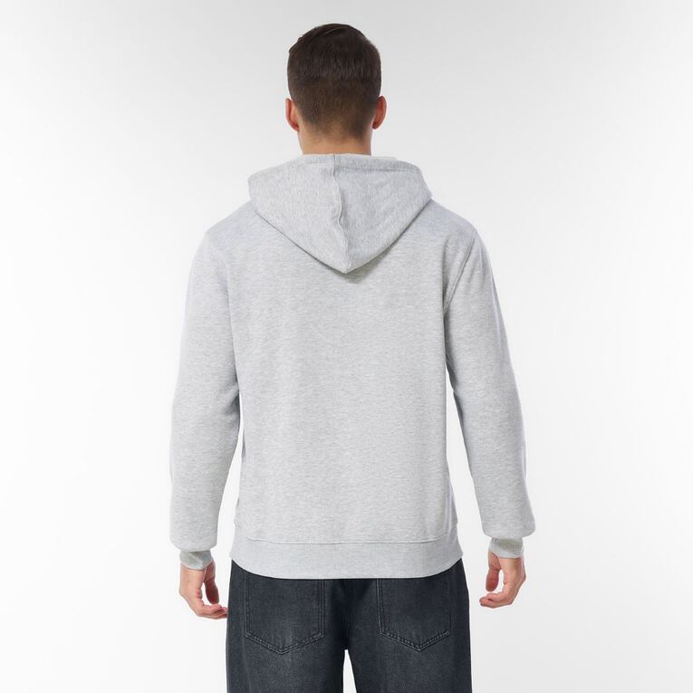 H&H Men's Plain Hoodie Sweatshirt, Grey Marle, hi-res