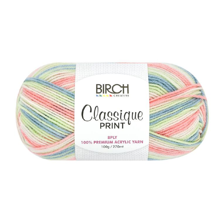 Birch Classique Yarn Prints 100% Premium Acrylic 100G 8Ply Spring, , hi-res