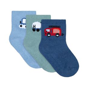 Underworks Infants' Cushioned Stay On Socks 3 Pack