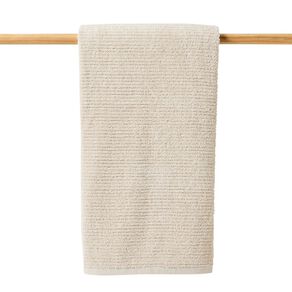 Living & Co Ribbed Spa Towel Natural 90cm x 150cm