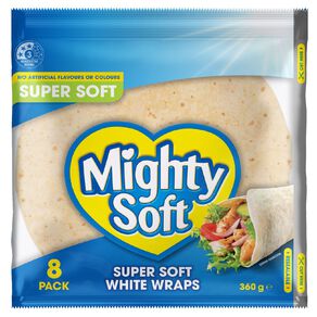Mighty Soft White Wraps 8 Pack 360g
