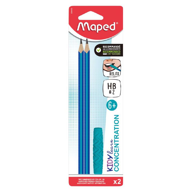 Maped Kidy Learn Concentration Pencil and Topper Set Blue, , hi-res