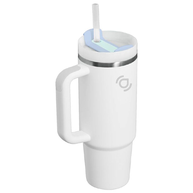 Seymours Stainless Steel Versa Cup with Straw Assorted 850ml, , hi-res