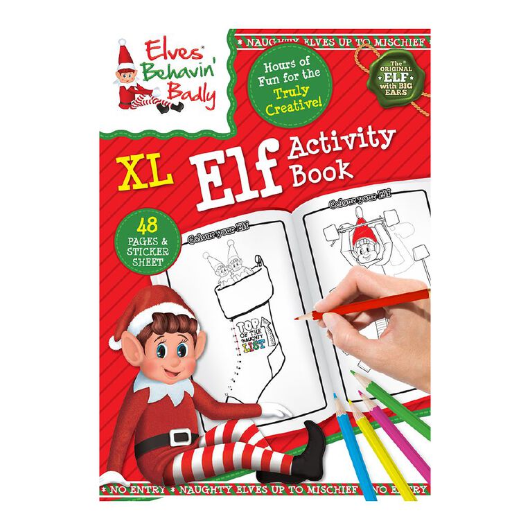 Elves Behavin' Badly Activity Book XL, , hi-res