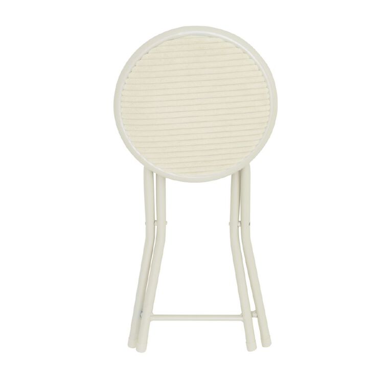 Living & Co Folding Stool White, , hi-res