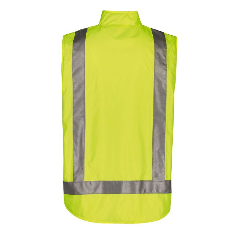 Rivet Fleece Lined Day and Night Compliant Work Vest, Yellow, hi-res