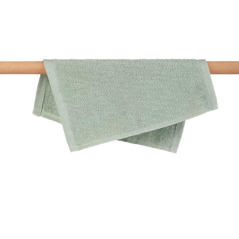 Living & Co Everyday Face Towel Sage 30cm x 30cm, , hi-res