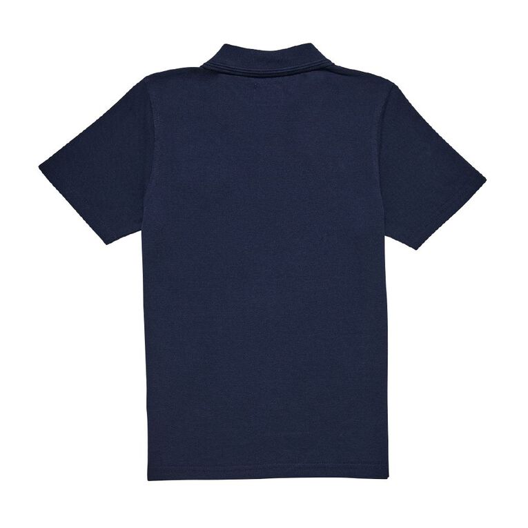 Schooltex Reignier Catholic School Short Sleeve Polo with Embroidery, Navy, hi-res