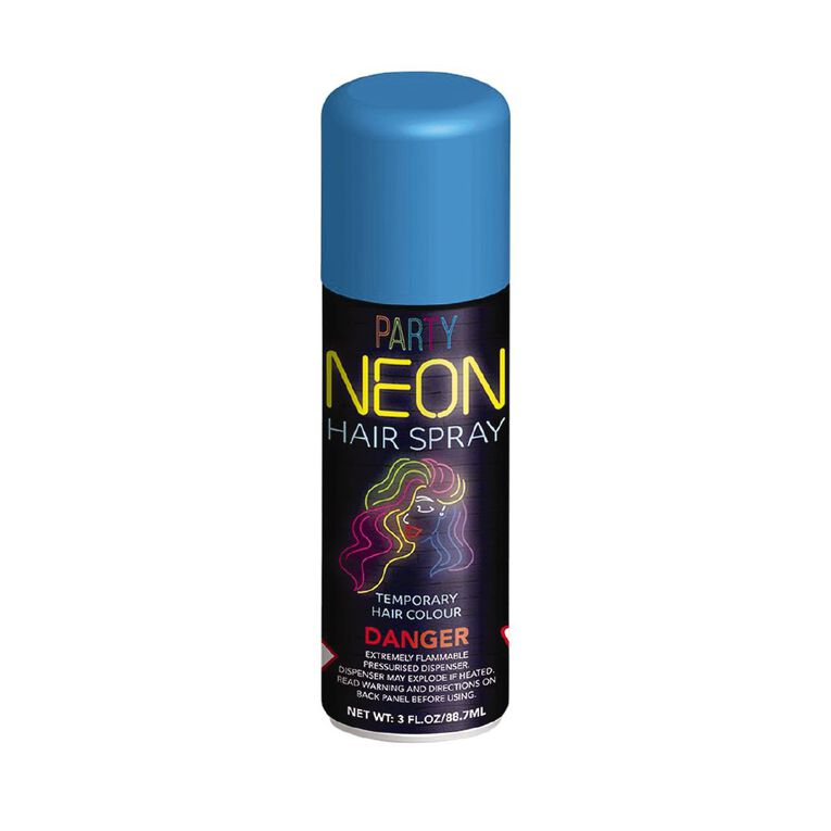 Hoorah Party Neon Hair Spray 88.7ml Assorted, , hi-res
