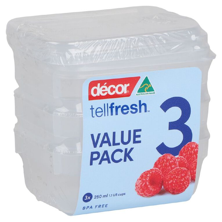 Decor Tellfresh Oblong 250ml 3 Pack, , hi-res