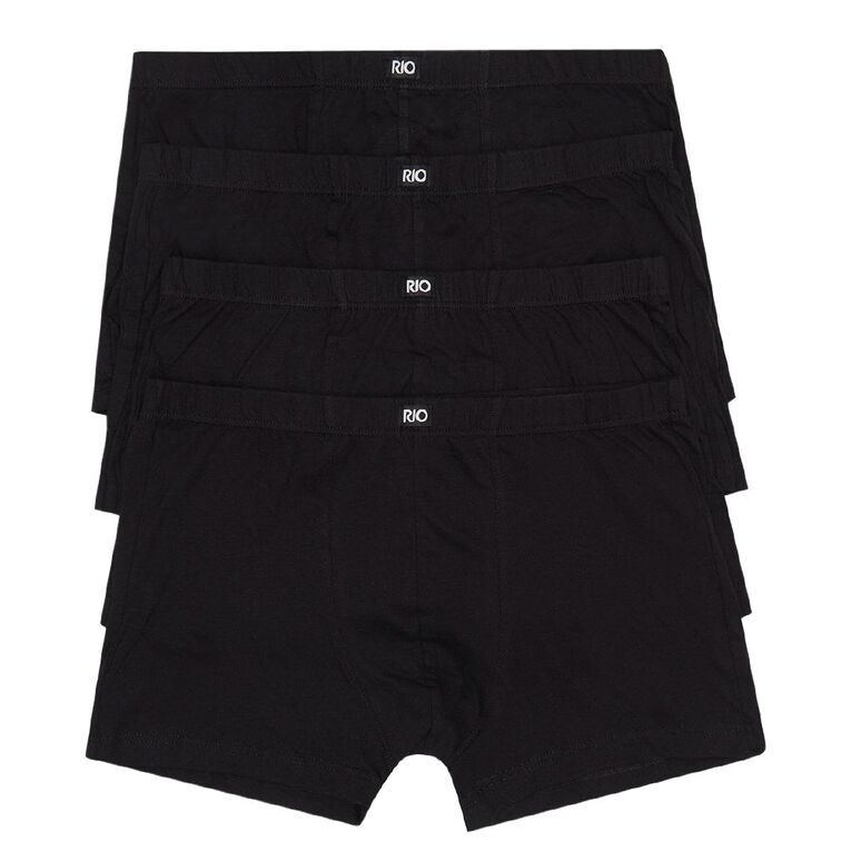 Rio Men's Tunnel Trunks 4 Pack, Black, hi-res