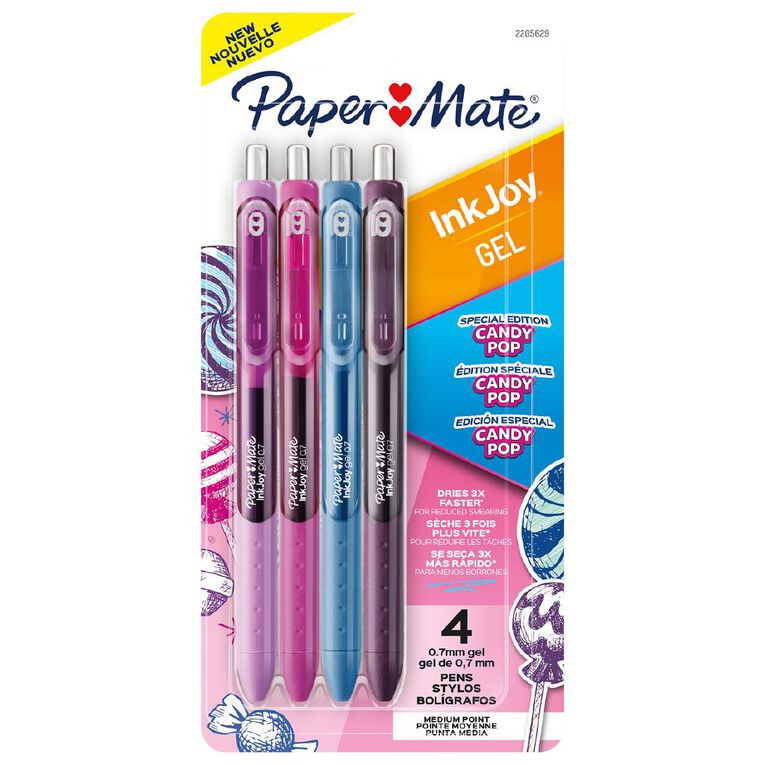 Paper Mate Inkjoy Gel 0.7mm 4 Pack, , hi-res