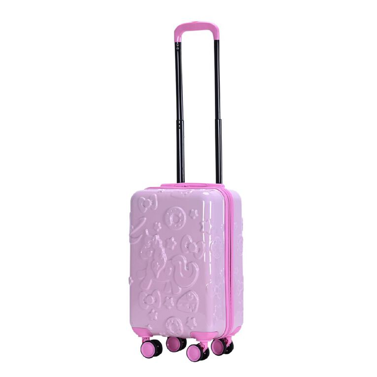 Wander Kids Kids 52cm Embossed Suitcase Unicorn Pink, , hi-res