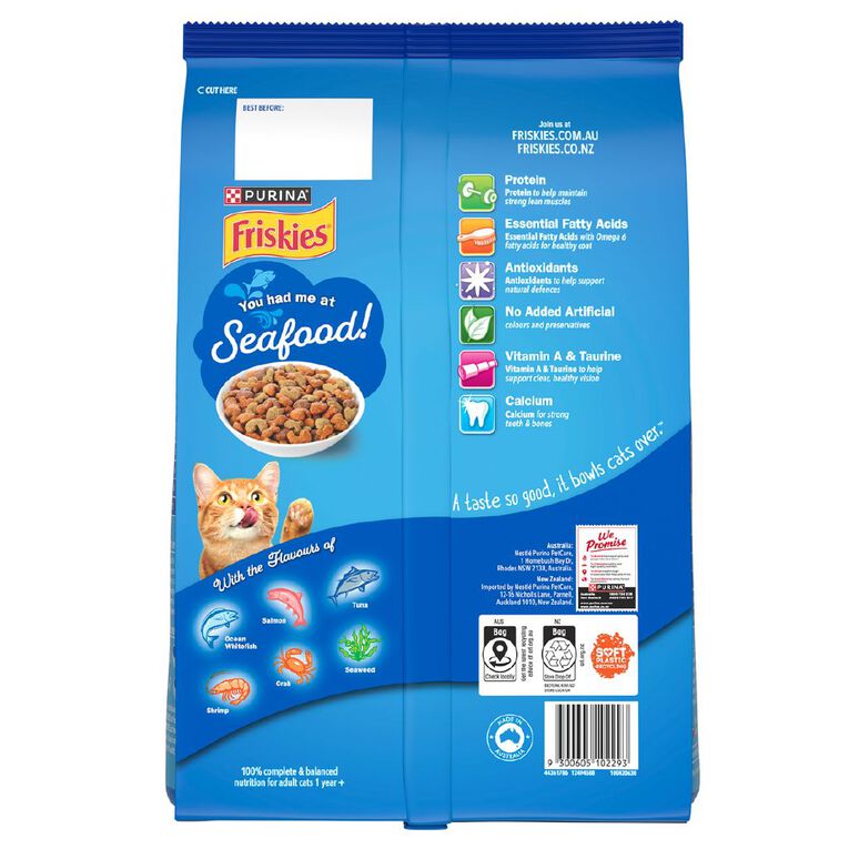 Friskies Seafood Sensations Dry Cat Food 2.5kg, , hi-res