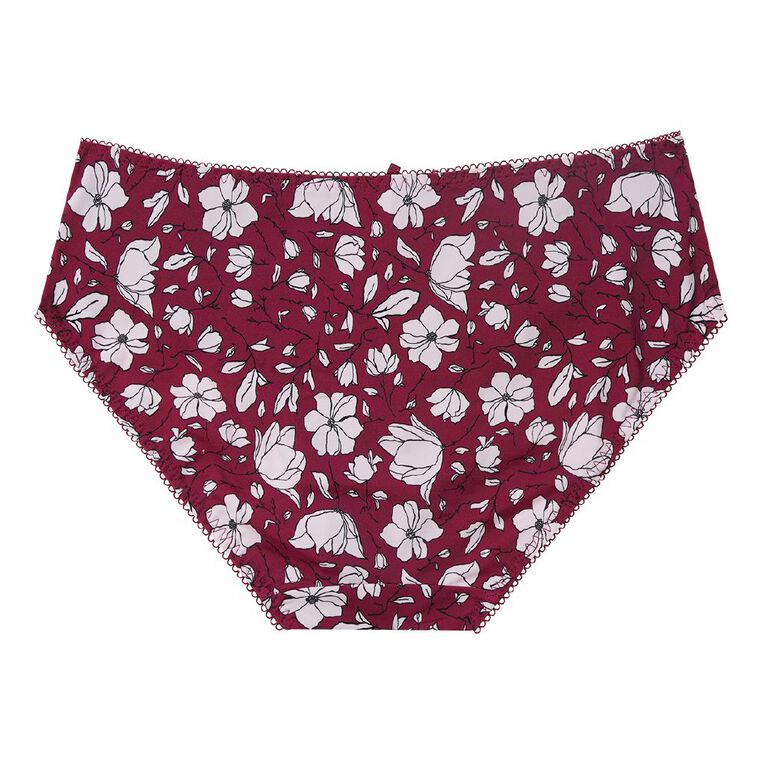H&H Women's Belle Bikini Briefs, Red Dark, hi-res