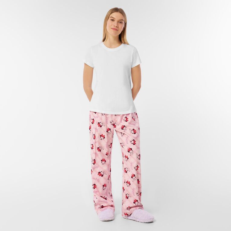 Minnie Mouse Women's Flannelette Pants, Pink Light, hi-res