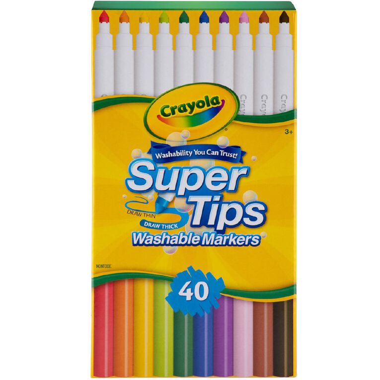 Crayola 40 Pack Supertips Washable Marker Deskpack, , hi-res