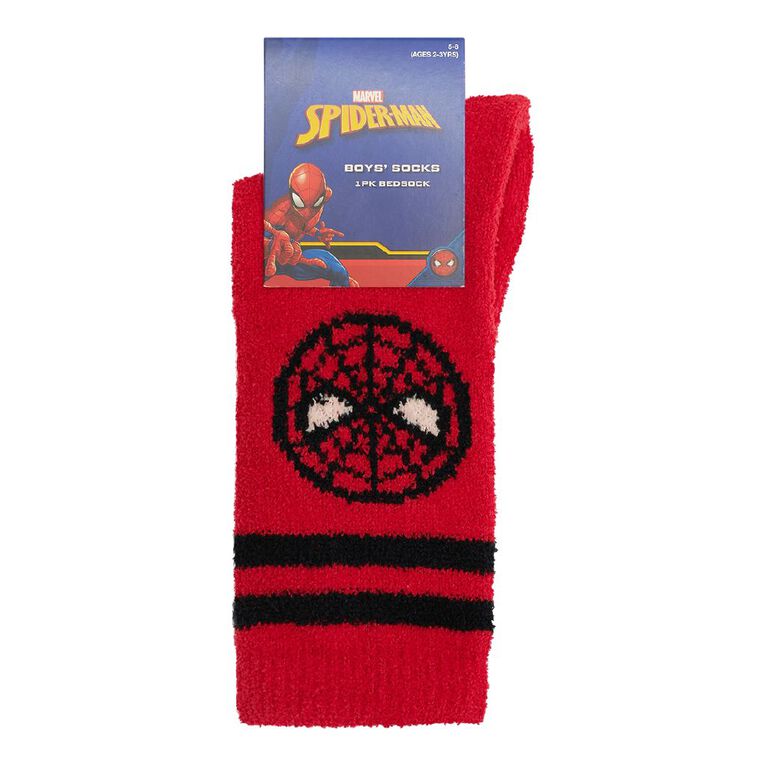 Spider-Man Bed Socks 1 Pack, Red, hi-res