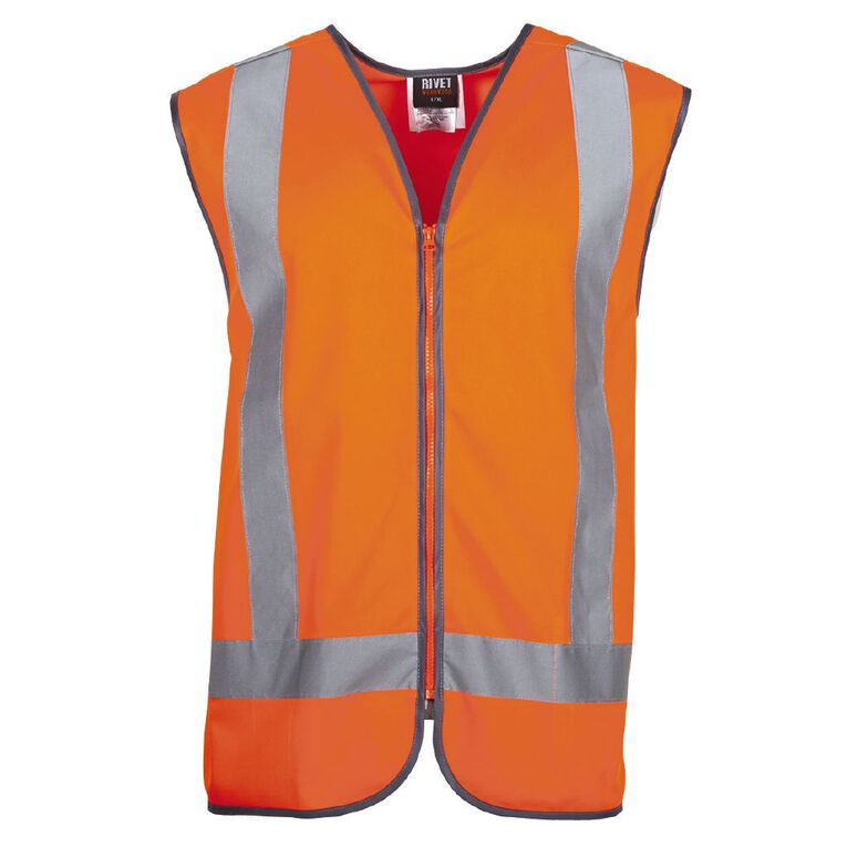 Rivet Hi Vis Vest Orange The Warehouse