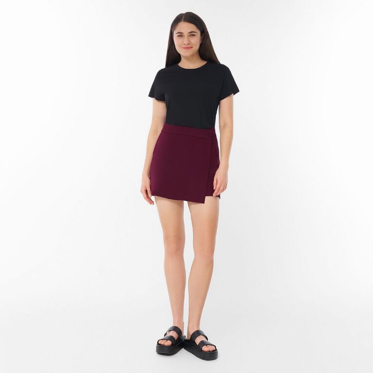 H&H Women's Wrap Skort, Red Dark, hi-res
