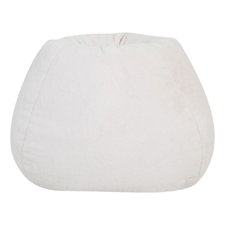 Living & Co Faux Polar Bear Fur Bean Bag Snow, , hi-res