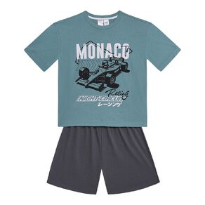 H&H Boys' Tee and Shorts Pyjama Set