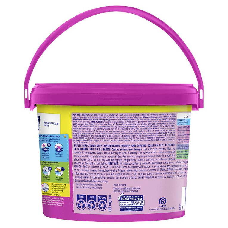 Vanish Napisan Oxi Action Stain Remover Powder Laundry Booster 3kg, , hi-res