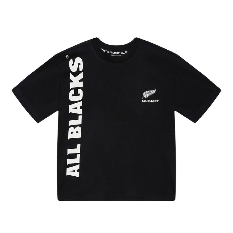 All Blacks Kids' Boxy Tee, Black, hi-res