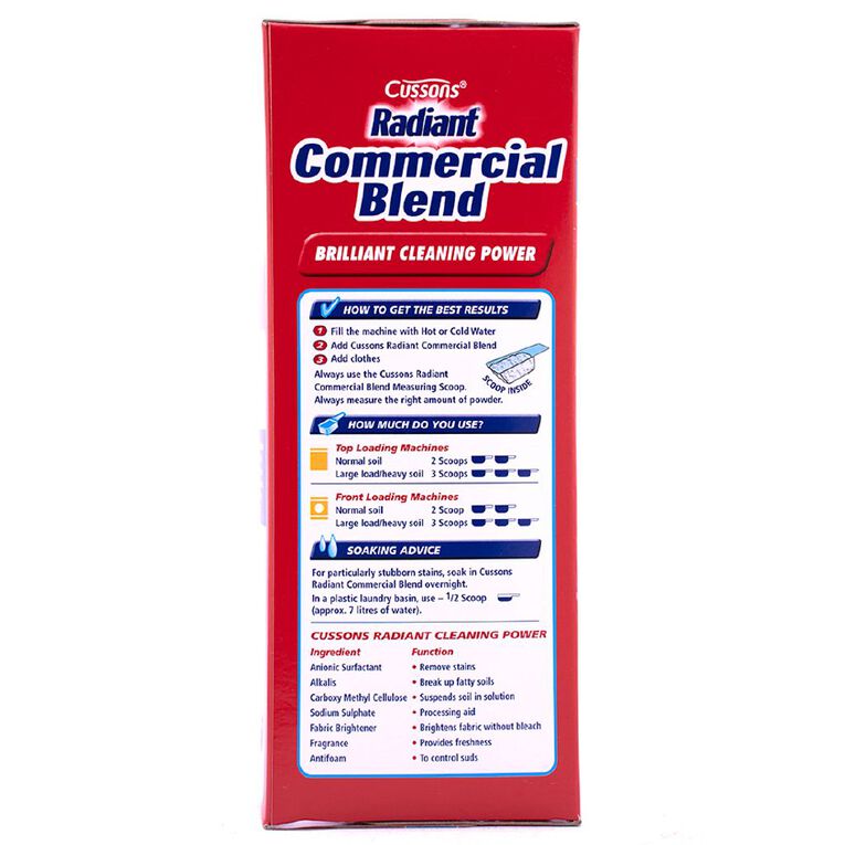 Cussons Radiant Commercial Blend Laundry Powder 2kg, , hi-res