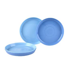 Living & Co Kids Plastic Plates Blue 4 Pack