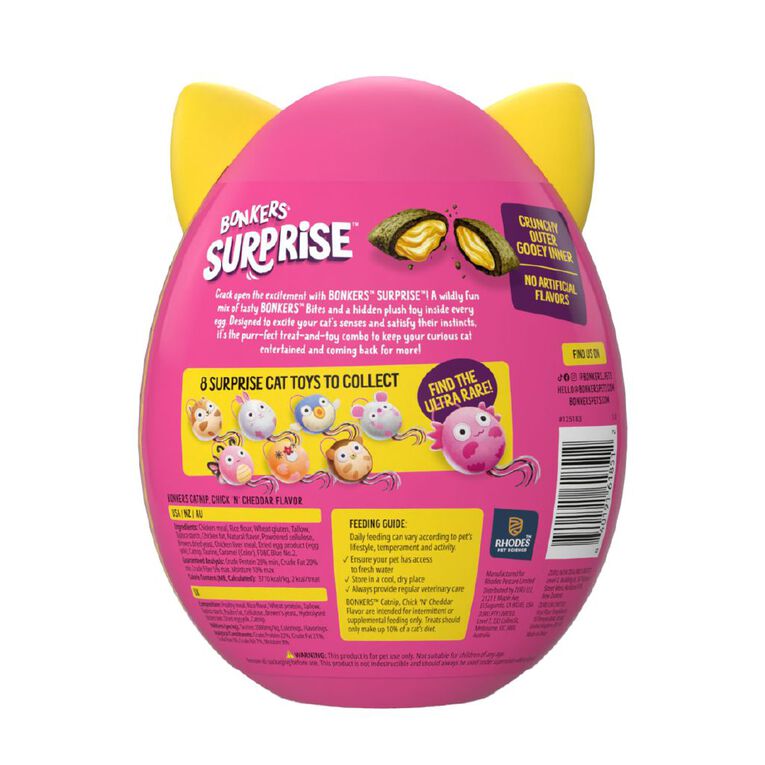 Bonkers Surprise Cat Treats 60G & Toy 45G, , hi-res
