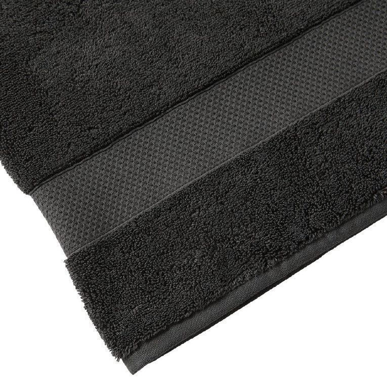 Living & Co Hotel Spa Towel Charcoal 90cm x 150cm, , hi-res