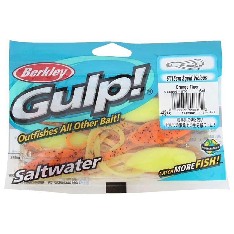 Berkley Gulp! Squid Vicious Orange Belly Shrimp 6 Inch, , hi-res