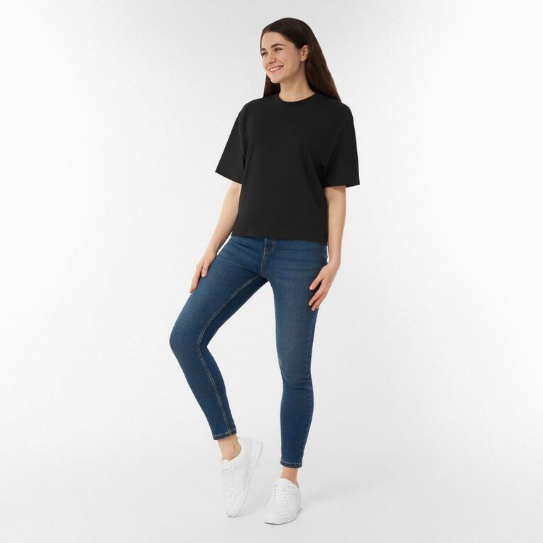 H&H Women's Short Sleeve Smart Tee, Black, hi-res