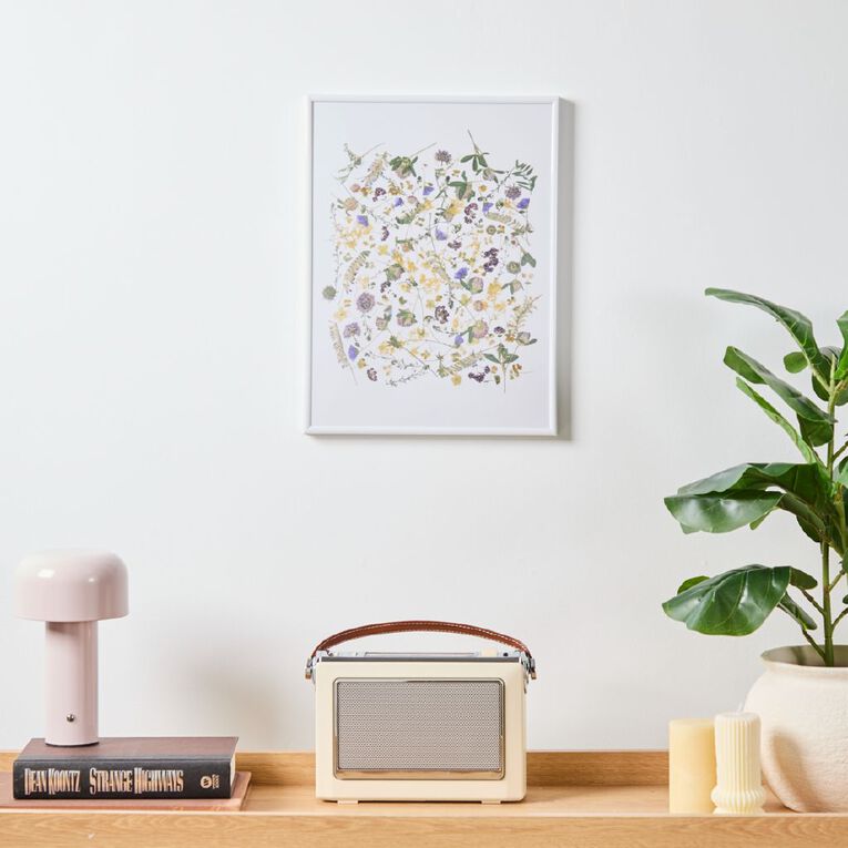 Living & Co Framed Print Pressed Flowers 30cm x 40cm, , hi-res