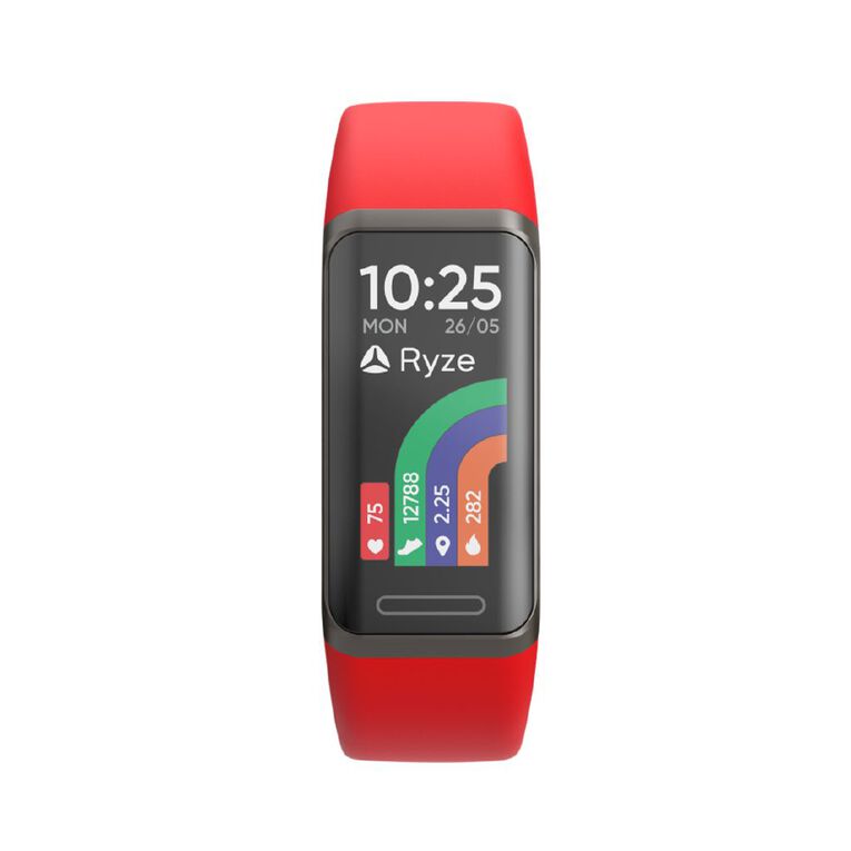 Ryze Tech Elevate Smart Watch With Alexa Red + Blue The Warehouse