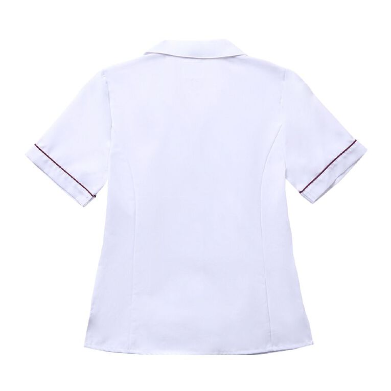 Schooltex Waiuku Blouse with Trim, White, hi-res