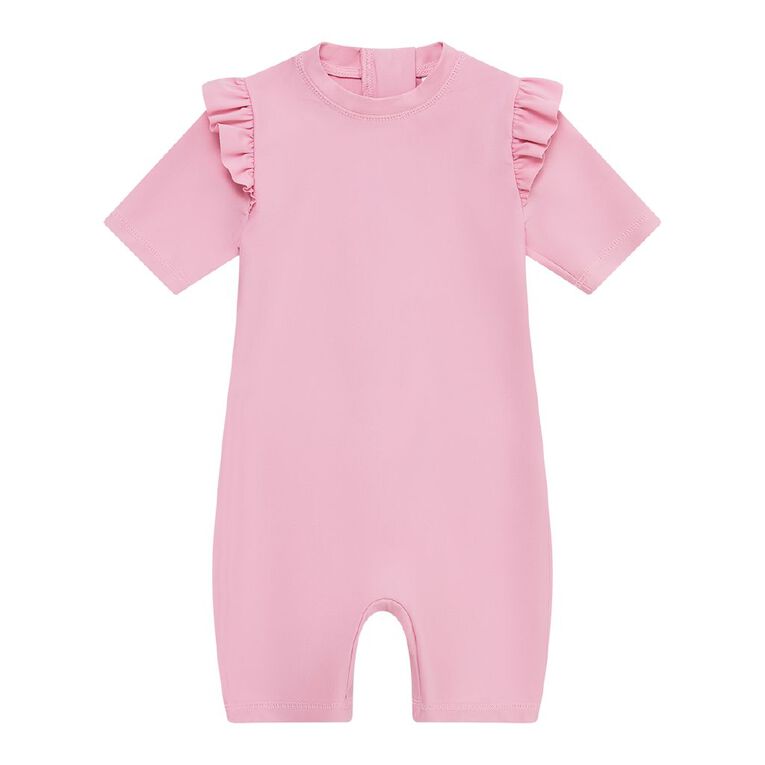 Young Original Toddler Plain Rashsuit, Pink Mid, hi-res