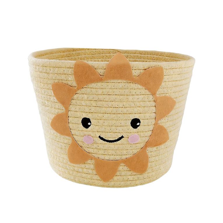 Living & Co Kids Cotton Rope Blend Basket Sunshine Yellow, , hi-res