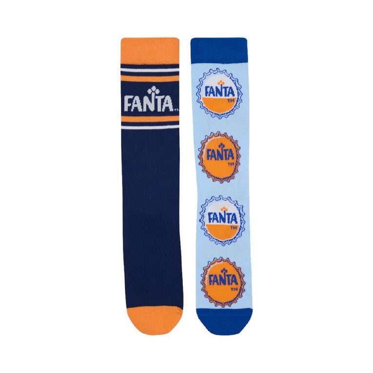 Fanta Men's Crew Socks 2 Pack, Blue, hi-res