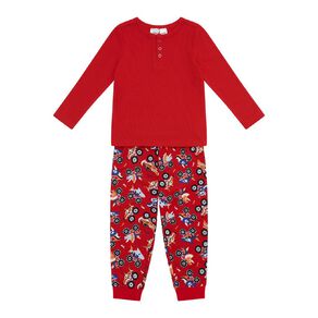 H&H Boys' Waffle and Flanelette Pyjama Set